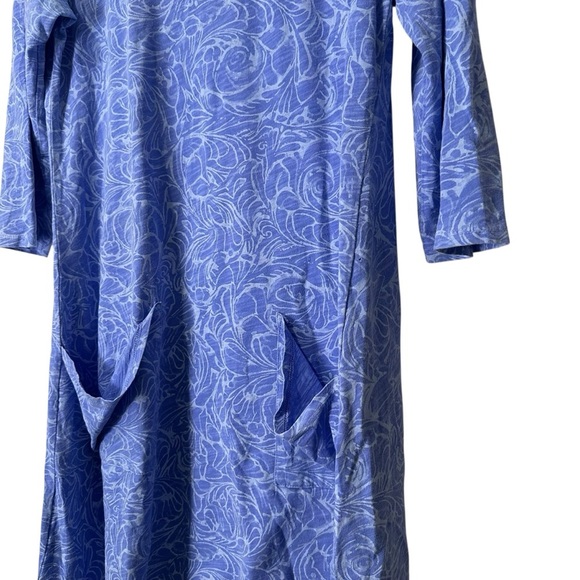 Fresh Produce Women’s M Dalia Blue Periwinkle Floral Swirl Print Pocket Dress - Picture 5 of 10